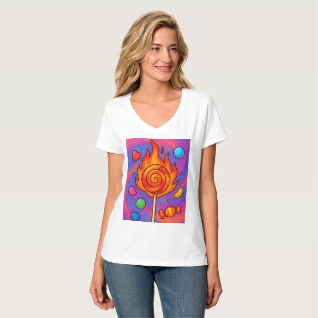 Fiery Lollipop T Shirt (Hel framsida)