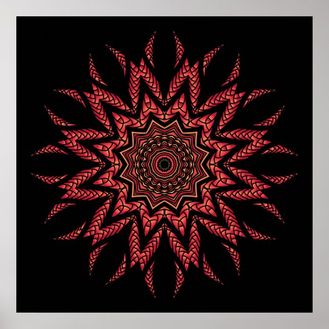 Fiery Mandala Poster (Framsidan)