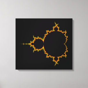 Fiery Mandelbrot Set Wrapped Canvas