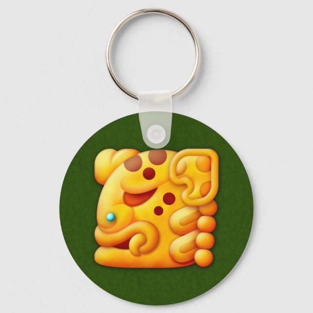 Fiery Maya Animal Head Nyckelring (Framsida)