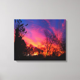 Fiery Night Himlar Canvas
