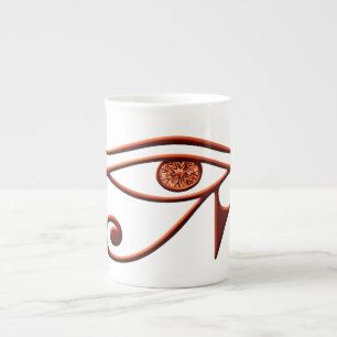 Fiery Öga of Horus Bone China Mugg Benporslin Mugg