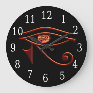 Fiery Öga of Horus Clock Stor Klocka