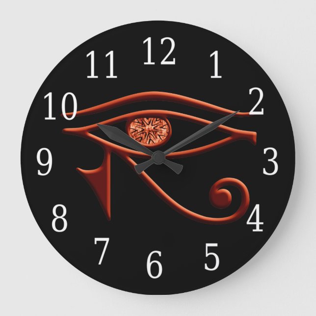 Fiery Öga of Horus Clock Stor Klocka (Framsida)