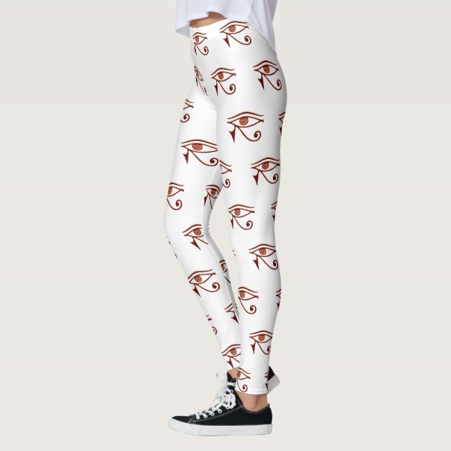 Fiery Öga of Horus Egyptian Leggings (Vänster)