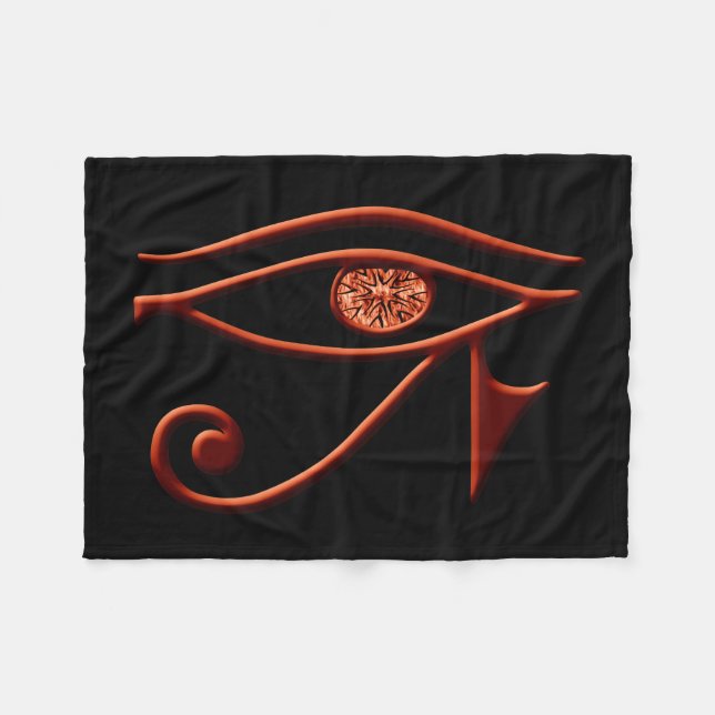 Fiery Öga of Horus Fleece Blanket (Framsidan (Horisontell))