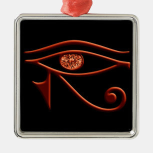 Fiery Öga of Horus Square Ornament