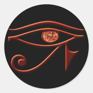 Fiery Öga of Horus Stickers Runt Klistermärke