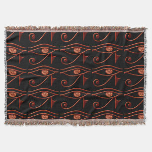 Fiery Öga of Horus Throw Blanket Mysfilt