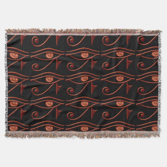 Fiery Öga of Horus Throw Blanket Mysfilt (Framsidan)