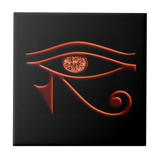 Fiery Öga of Horus Tile Kakelplatta (Framsidan)