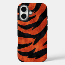 Fiery Orange & Black Tiger Rand Phone Case