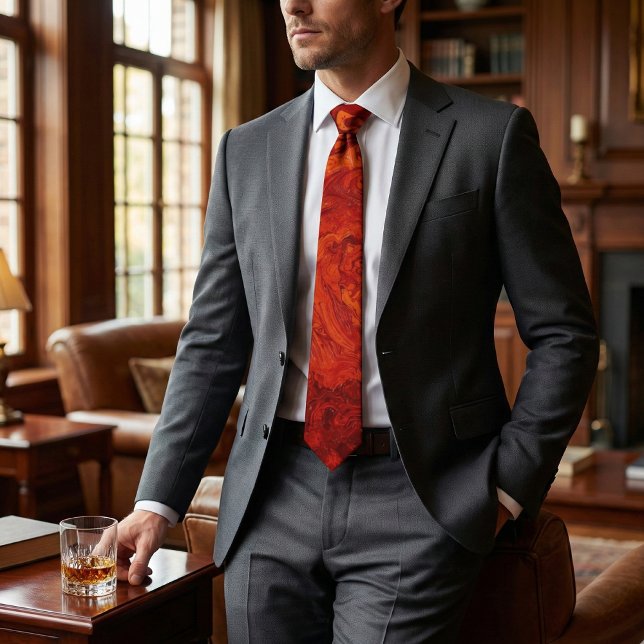 Fiery Orange Red Marble: Abstract Swirl Desgn Slips (Skapare uppladdad)