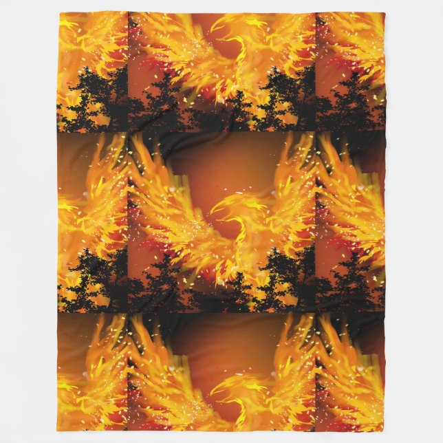 Fiery Phoenix Blanket Fleecefilt (Framsidan)