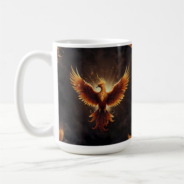 Fiery Phoenix Cushion Kaffemugg (Vänster)