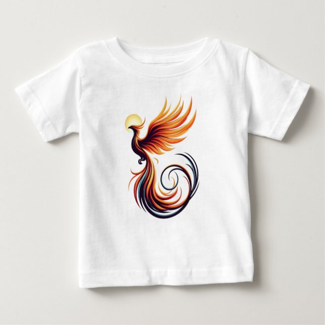 Fiery Phoenix Kids T-Shirt (Framsida)