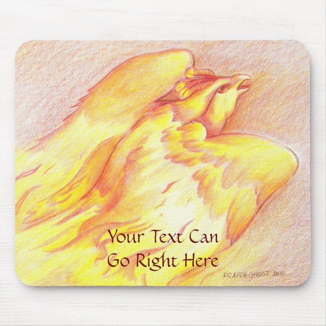 Fiery Phoenix Mousepad Musmatta (Framsidan)