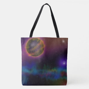 Fiery Planet och Stars Rymden Tygkasse