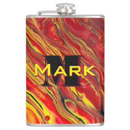 Fiery Red Acrylic Flow Art Fickplunta