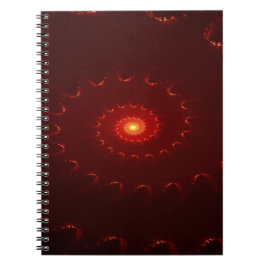 Fiery Red Gnistra Swirl-övertoning Anteckningsbok