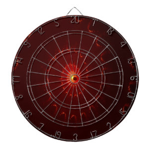 Fiery Red Gnistra Swirl-övertoning Darttavla