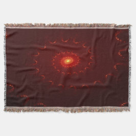 Fiery Red Gnistra Swirl-övertoning Filt