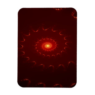 Fiery Red Gnistra Swirl-övertoning Magnet