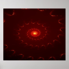 Fiery Red Gnistra Swirl-övertoning Poster