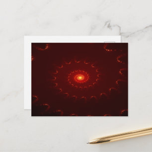 Fiery Red Gnistra Swirl-övertoning Vykort