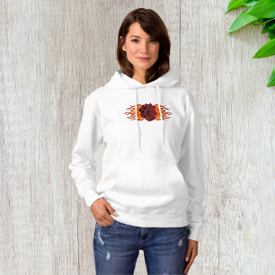 Fiery Red Horse Head med Flames T Shirt