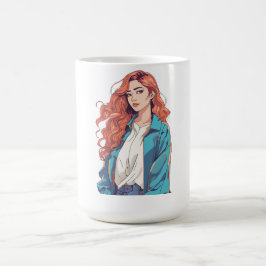 Fiery Rödhårig Aesthetic Kaffemugg