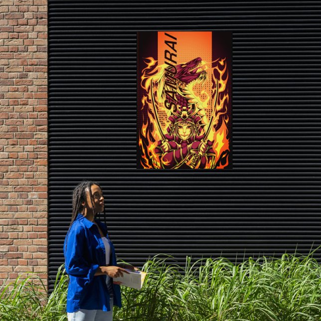 Fiery Samurai Stigning Poster (Skapare uppladdad)