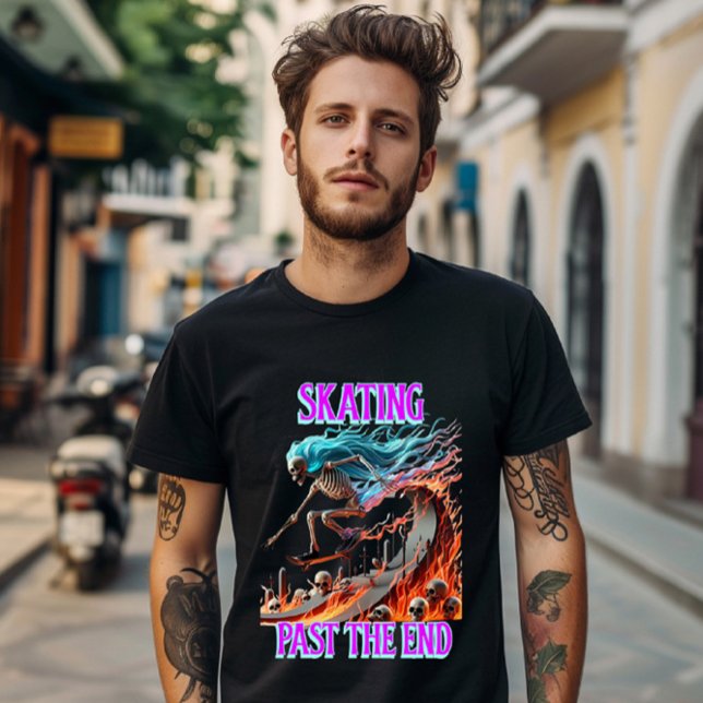 Fiery Skeleton A Death-Defying Ride T Shirt (Skapare uppladdad)
