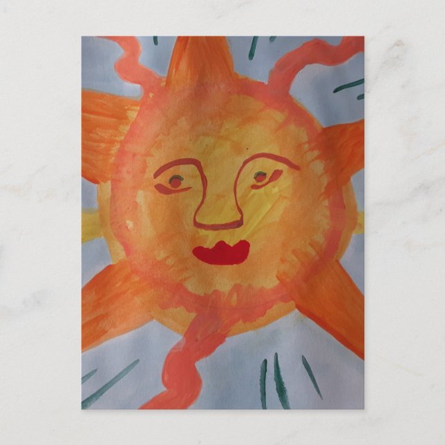 Fiery Sol Flat Vykort (Framsida)