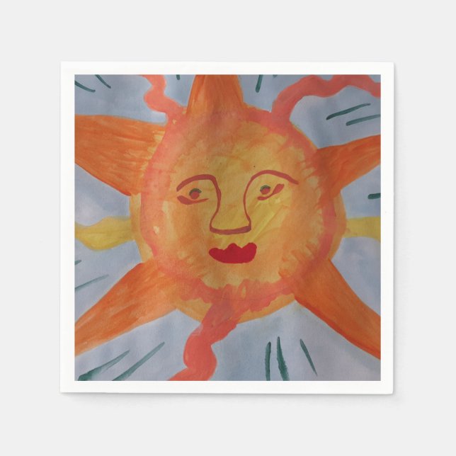 Fiery Sol Papper Napkins Pappersservett (Framsidan)