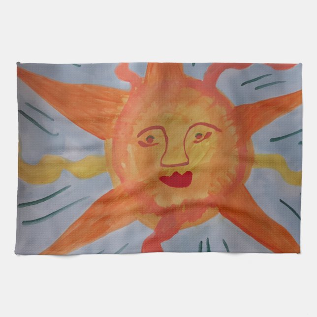 Fiery Sol Tea Towel Kökshandduk (Horisontell)
