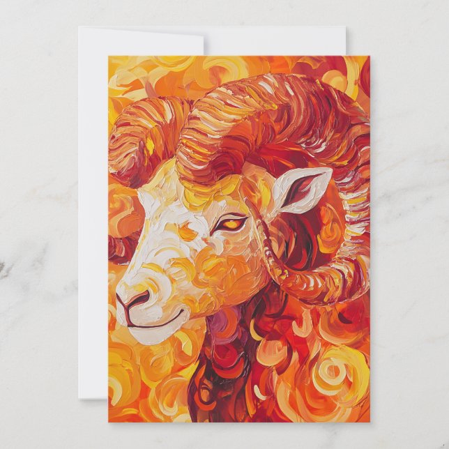 Fiery Solar Capricorn Spirit Julkort (Framsida)