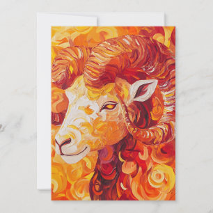Fiery Solar Capricorn Spirit Julkort