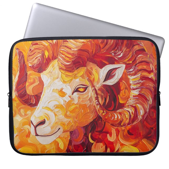 Fiery Solar Capricorn Spirit Laptop Fodral (Framsidan)
