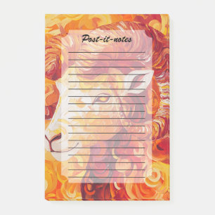 Fiery Solar Capricorn Spirit Post-it Block