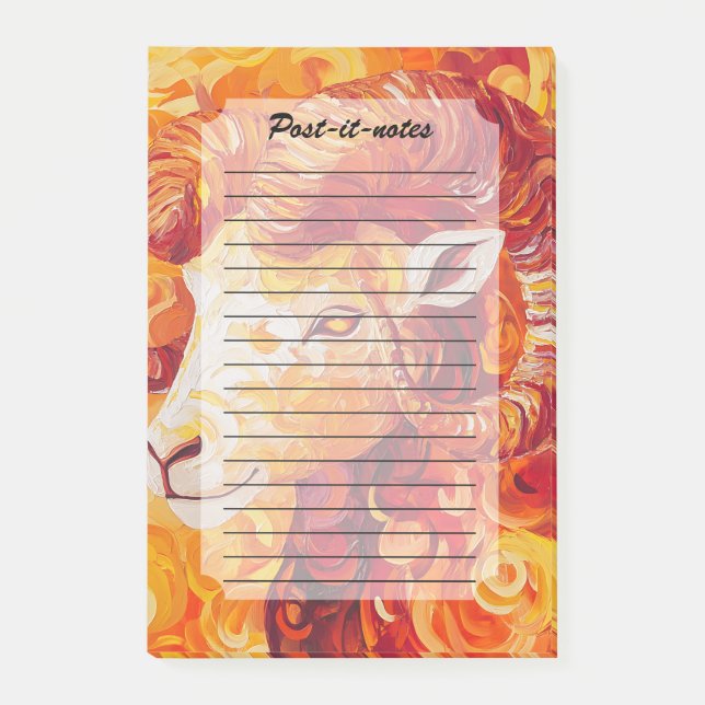 Fiery Solar Capricorn Spirit Post-it Block (Framsida)