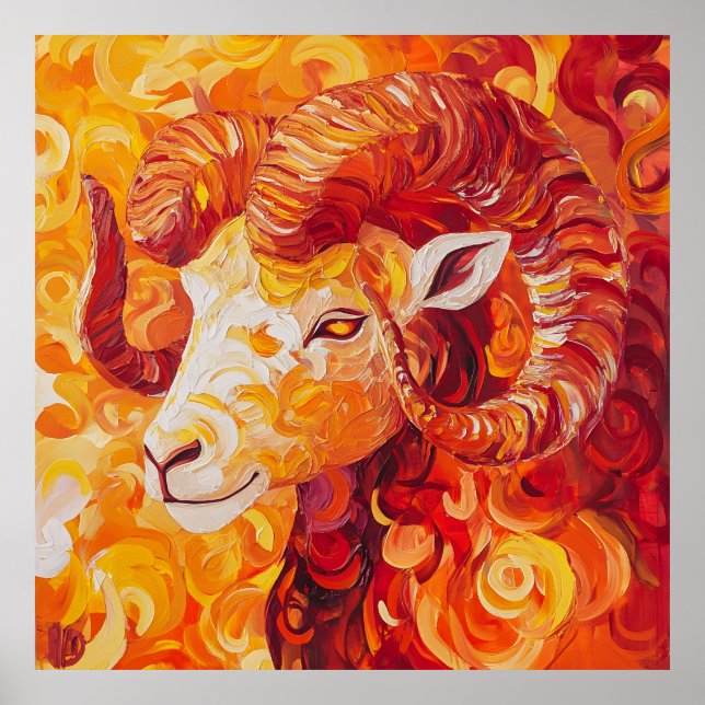 Fiery Solar Capricorn Spirit Poster (Framsidan)