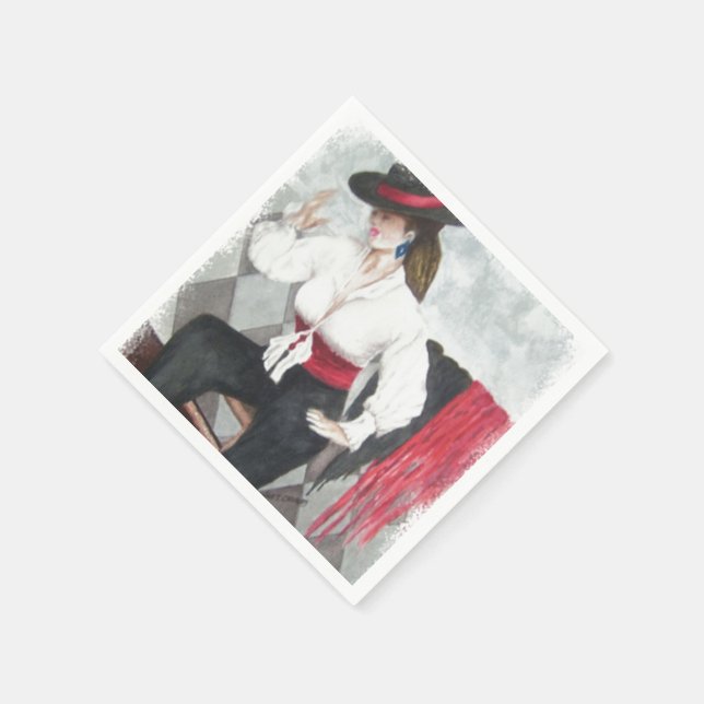 FIERY SPANISH DANCER PAPPRA NAPKINER PAPPERSSERVETT (Hörn)