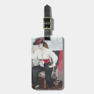 FIERY SPANISH DANCER PERSONLIG LUGGAGE TAG BAGAGEBRICKA