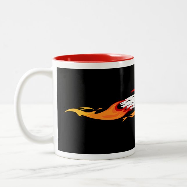 Fiery Speedy Squirrel Original Art Mugg. Två-Tonad Mugg (Vänster)