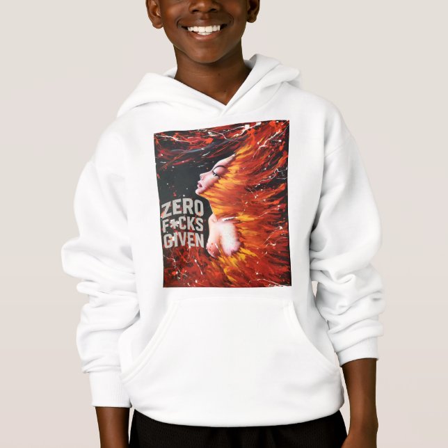 Fiery Spirit" Boys' Hoodie T Shirt (Framsida)