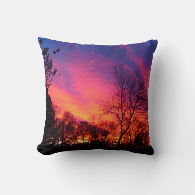 Fiery Sunset Pillow Kudde (Framsida)