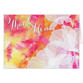 FIERY SUNSET WATERCOLOR HOLLYHOCK BRÖLLOP 2 OBS KORT