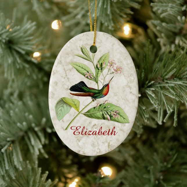 Fiery Throated Hummingbird Ornament (Träd)