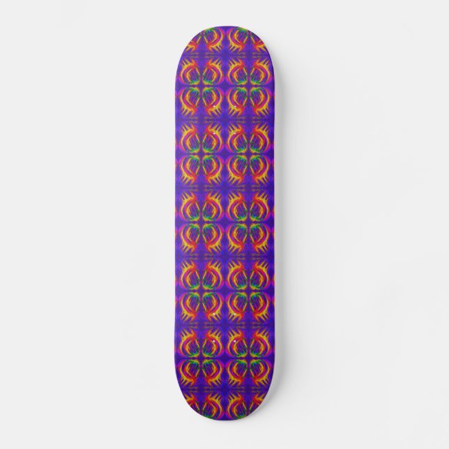 Fiery Tribal Mönster Skateboard Bräda 21,5 Cm (Framsida)
